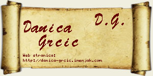 Danica Grčić vizit kartica